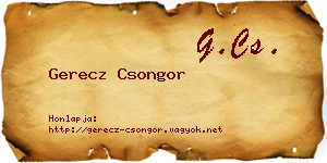 Gerecz Csongor névjegykártya