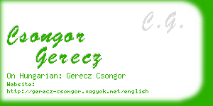 csongor gerecz business card